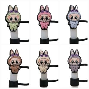 Labubu 6pk Straw Topper Set